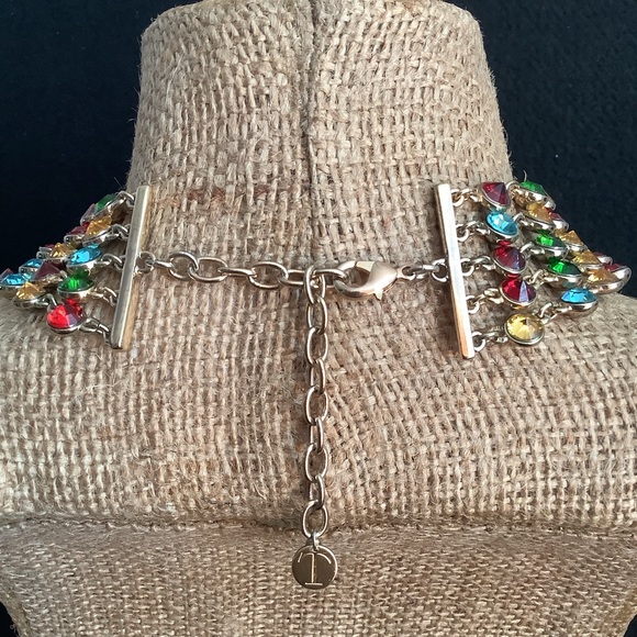 Vintage Talbot’s multi color rhinestone necklace. - Picture 7 of 8